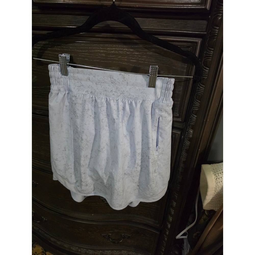 Lululemon Track That Skirt Mid Rise 5 Blue Speckled Athletic Run Tennis Skort 4